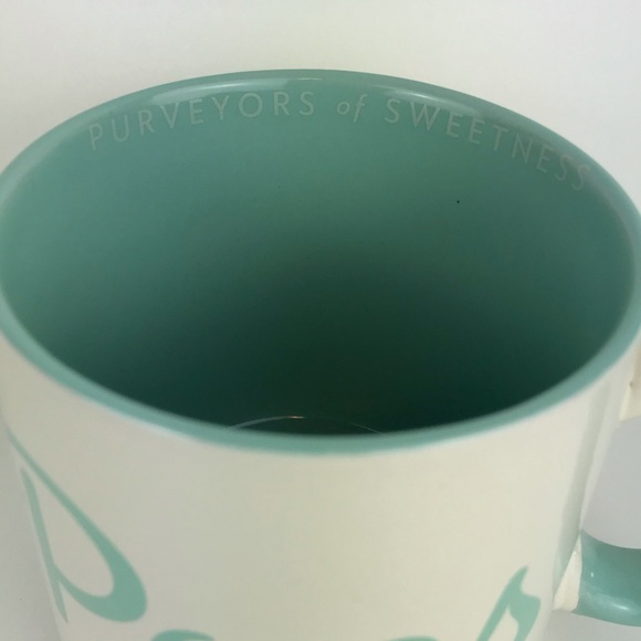 Lolli and Pops Confectionery Brand Ceramic Mug Cursive Store Name Blue W… - Picture 5 of 6